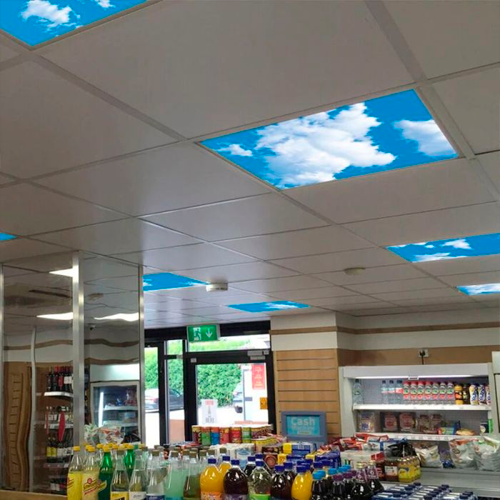 LED Panel with sky view 60x60cm, 40W, 6000K