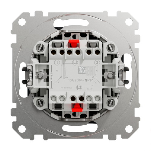 Built-in impulse two-key switch 1+1, mechanical SEDNA Design