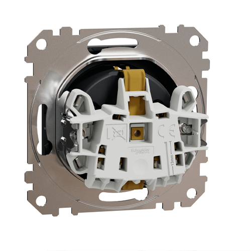 Zemapmetuma kontaktligzda 1-vietīga ar zemējumu, mehaniska SEDNA Design