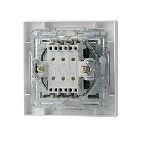 Built-in two way two-key switch with frame, Asfora