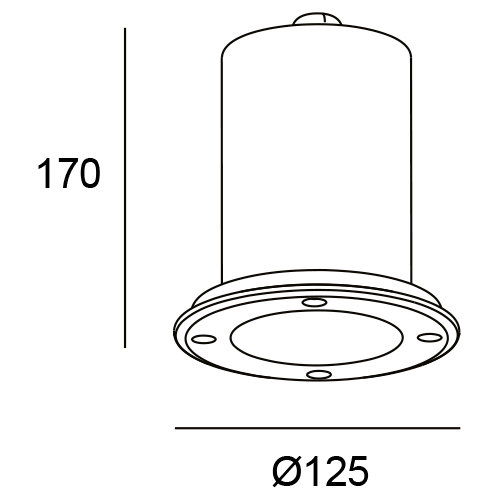 Recessed LED luminaire GEA, excl. GU10, 8W, IP65