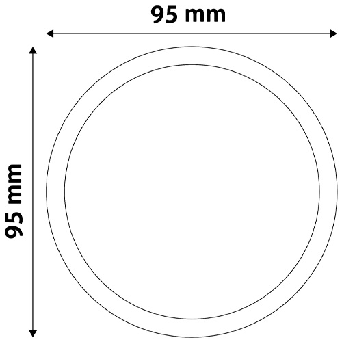 LED Iebūvējamais panelis 5W, 4000K, IP20, Ø90x27 mm