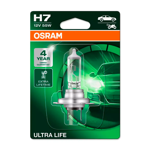 Halogēna spuldze H7, ULTRA LIFE sērija