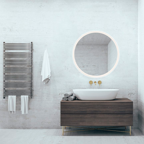 Mirror AURORA with LED lighting, Ø 60 cm, 15W, 3000K, 4000K