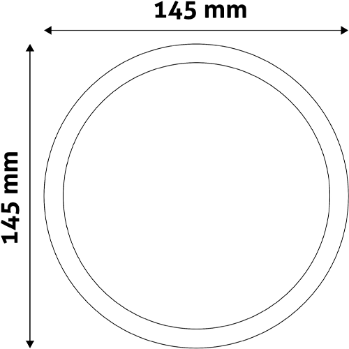 Встраиваемая LED панель 12W, 3000K, 1250Lm, Ø 145 мм