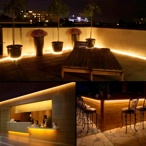 Outdoor LED neon strip IP67, warm white, 220-240V