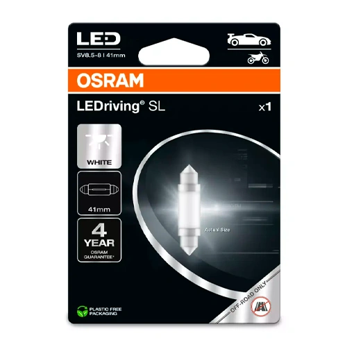 LED spuldze C5W, 12V, 0.8W, 6000K, LEDriving SL sērija