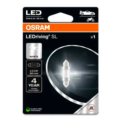 LED bulb C5W, 0.8W, 6000K, 12V, LEDriving SL series