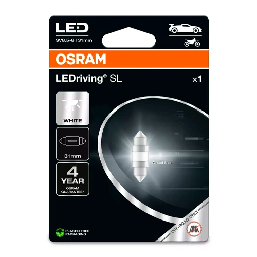 LED лампа C5W, серия LEDriving SL, 6000K, 1W