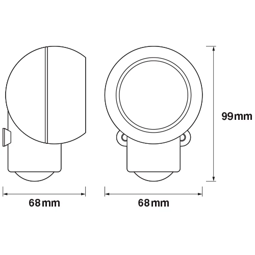 LED Surface-mounted light with motion sensor SPYLUX