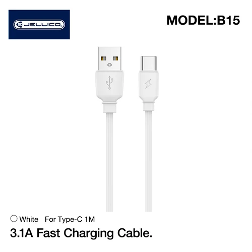 Fast charging cable USB-C (Type-C) - USB, 1m, 3.1A