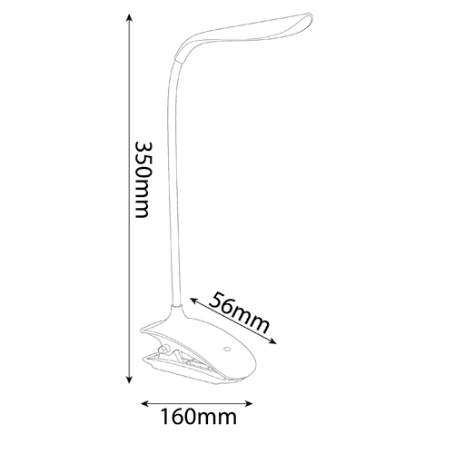 Настольная лампа на прищепке