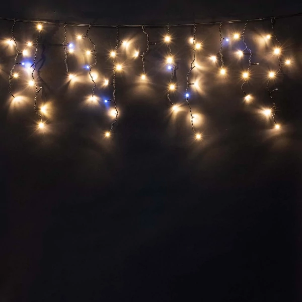 Christmas garland - icicles with crystals for facades and indoors