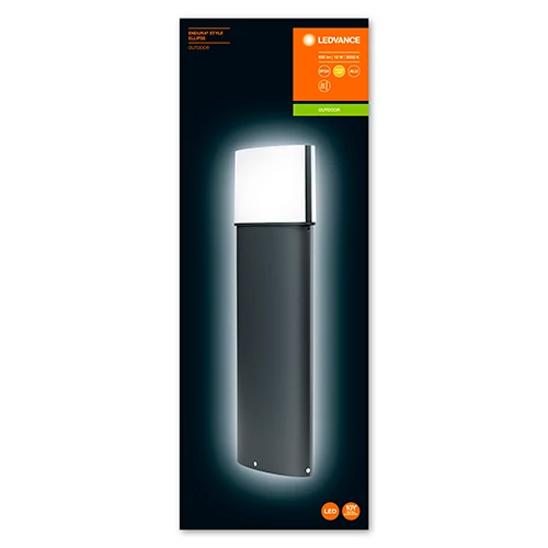 Street light bollard post 50cm, 12.5W, 3000K, IP44 ENDURA STYLE ELLIPSE