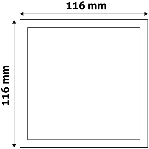 LED iebūvējams panelis 6W, 420lm, 4000K, IP20, 120°