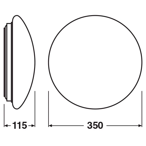 Ceiling lamp with sensor SURFACE CIRCULAR 350 18W, 3000K, IP44