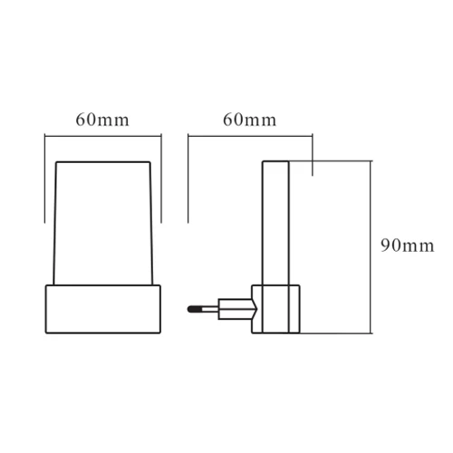 Plug-in LED night light LUNETTA SHINE 2700-6000K + RGB