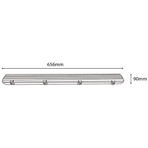 Waterproof housing - fixture for 2xT8 lamps 60 cm