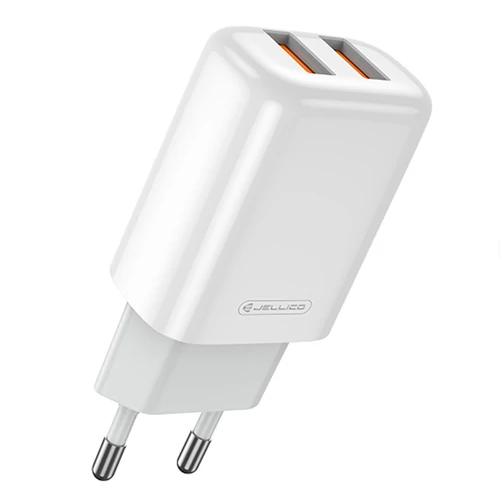 Fast charging power adapter with 2 x USB and USB-C (Type-C) cable