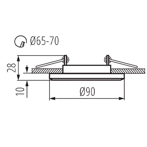 Built-in light MORTA CT-DSO50-SR, excl. MR16, max 10W, IP20