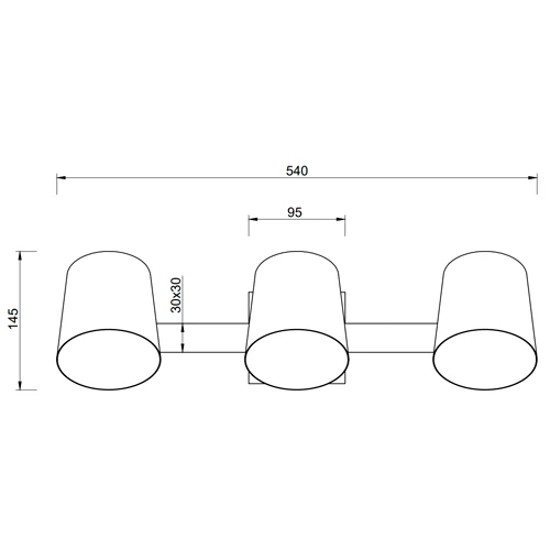 Ceiling lamp BELL, excl. 3 x E14, max. 25W