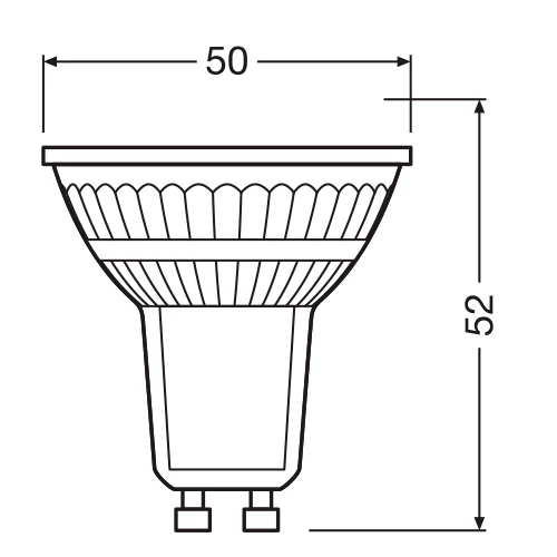 LED bulb GU10, 120°, 6.9W, 620lm, 3000K