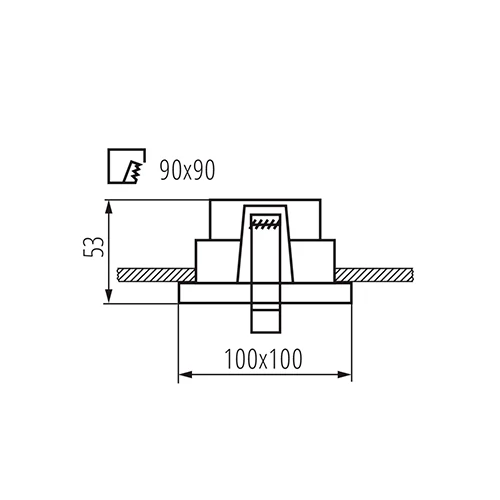 Built-in light REUL DTL W/B, excl. MR16 or GU10, max 10W, IP20