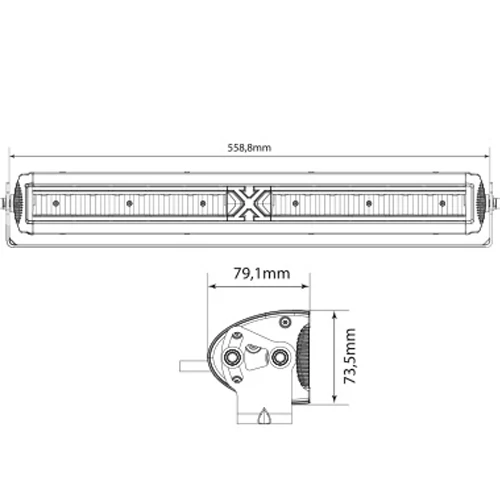 Papildu auto darba gaismas lukturis 128W, 9-32V, 6200K, IP67