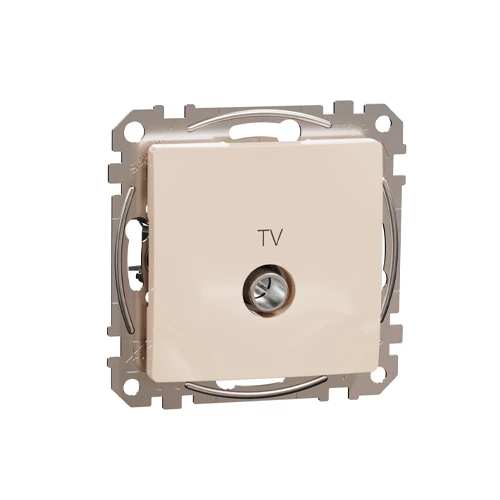 Built-in TV through-connection socket, mechanical SEDNA Design