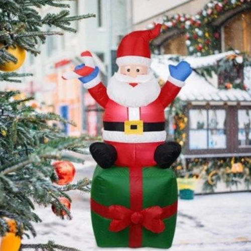 Inflatable Santa Claus with LED lighting