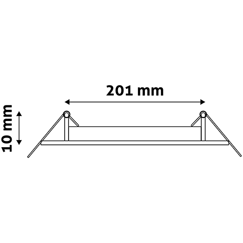 LED built-in panel 18W, 1490lm, 3000K, IP20, 120°