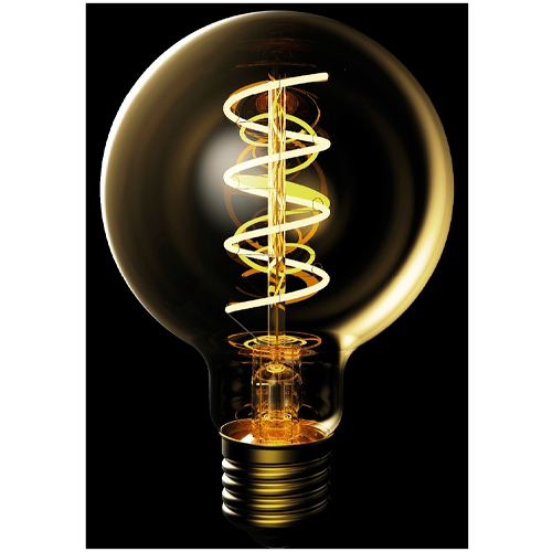 LED bulb E27, G80, 4.5W, 400lm, 2700K, filament