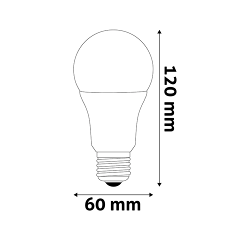 LED Daudzkrāsaina spuldze ar pulti E27, A60, 9.7W, 806lm, 2700K+RGB