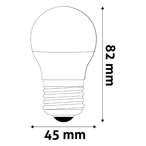 LED лампа E27, G45, 4.5W, 470lm, 4000K