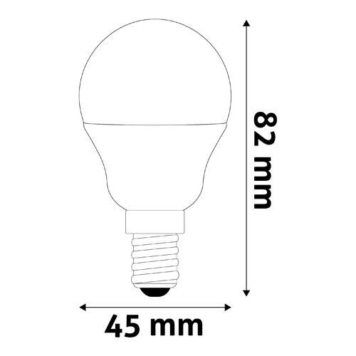 LED spuldze E14, P45, 6.5W, 806lm, 3000K