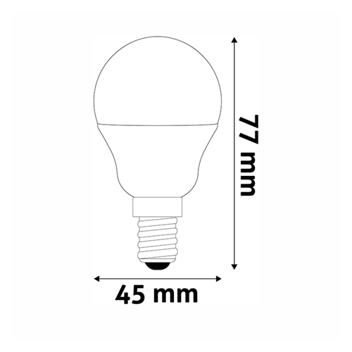 LED spuldze E14, P45, 4.5W, 470lm, 4000K