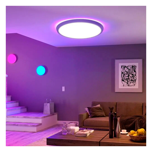Ceiling lamp with remote control LED COLOR + WHITE 18W, 3000K+RGB, IP20