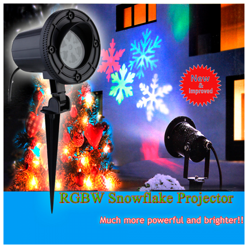 Влагозащищенный лазерный проектор для сада и дома - проекция снежинок