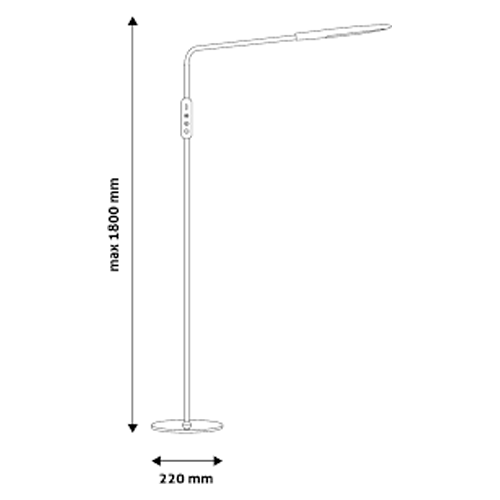 Floor lamp with remote control REMO