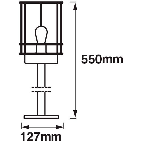 Уличный светильник-столбик 55cm, IP44 ENDURA CLASSIC POST