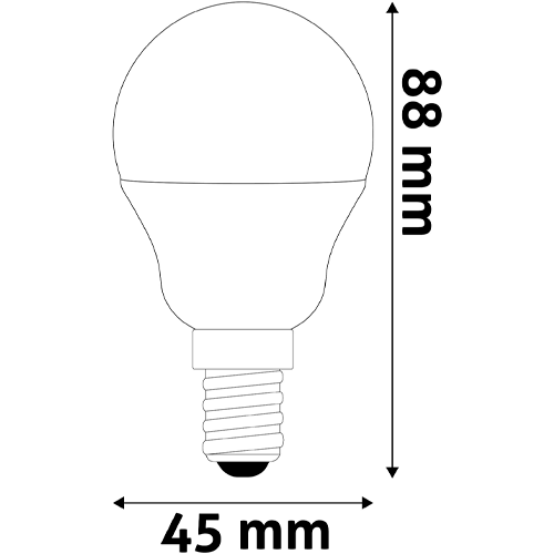 LED Multicolor bulb with remote E14, P45, 4.9W, 470lm, 3000K+RGB