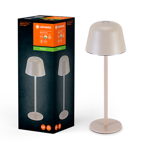 Outdoor table lamp with battery ENDURA STYLE TABLE, 2.5W, IP54, USB, 2700-6500K