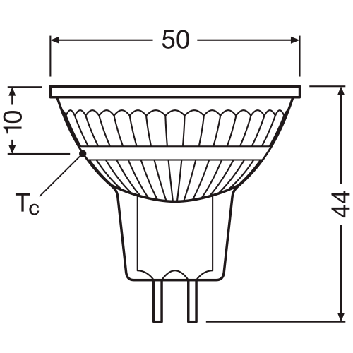 LED Spuldze MR16, GU5.3, 3.8W, 345lm, 3000K