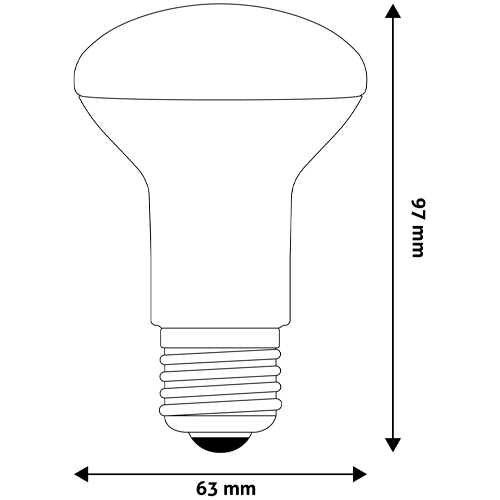 LED лампа E27, R63, 8W, 806lm, 3000K