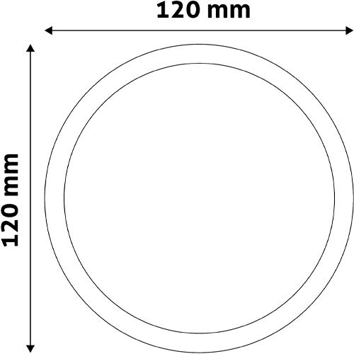 Встраиваемая LED панель 9W, 3000K, 900Lm, Ø 120 мм