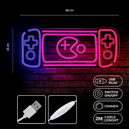 LED световая неоновая панель-вывеска - Console