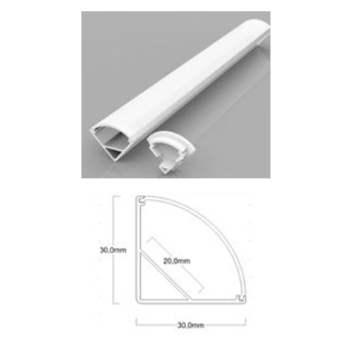 Corner anodized aluminum profile for LED strip HB-15.8X15.8BC