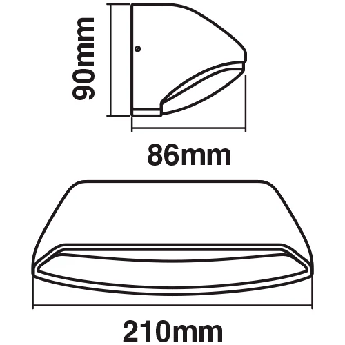 Fasādes gaismeklis 12W, 3000K, IP44 ENDURA STYLE WIDE