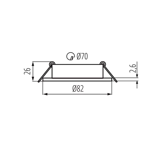 Built-in light DALLA CT-DTO50-W, excl. MR16, max 10W, IP20