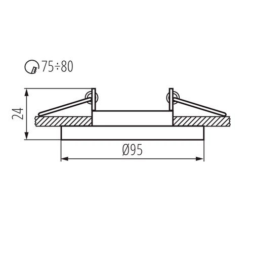 Built-in light MORTA CT-DTO50-SR, excl. MR16 or GU10, max 10W, IP20